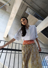 画像をギャラリービューアに読み込む, Kee Ming Yuet Skirt - Violets &amp; Radiccio Orange / Singapore Soul Beige