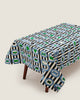 Kasturi Rectangular Table Cloth - My Kuih or The Highway Black & White