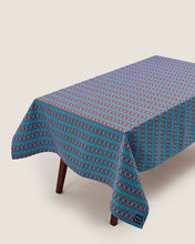 画像をギャラリービューアに読み込む, Kasturi Rectangular Table Cloth - Chairs Blue
