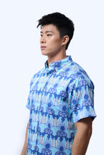 画像をギャラリービューアに読み込む, Men&#39;s Shirt S/S  - Crystal Blossom Blue
