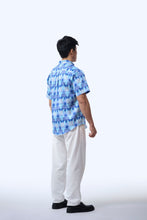 画像をギャラリービューアに読み込む, Men&#39;s Shirt S/S  - Crystal Blossom Blue
