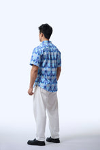 画像をギャラリービューアに読み込む, Men&#39;s Shirt S/S  - Crystal Blossom Blue
