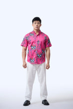 画像をギャラリービューアに読み込む, Men&#39;s Shirt S/S  - Ribbons Magenta
