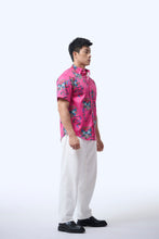 画像をギャラリービューアに読み込む, Men&#39;s Shirt S/S  - Ribbons Magenta
