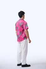 画像をギャラリービューアに読み込む, Men&#39;s Shirt S/S  - Ribbons Magenta
