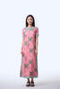 Long Cheongsam  - Ribbons Persimmon