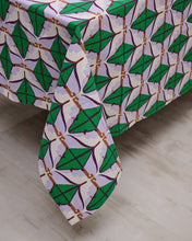 画像をギャラリービューアに読み込む, Large Table Cloth-Diamonds Lilac