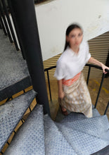 画像をギャラリービューアに読み込む, Kee Ming Yuet Skirt - Violets &amp; Radiccio Orange / Singapore Soul Beige