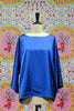 Satin Blouse (Top Only)
 - Blue