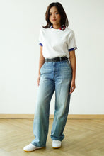 画像をギャラリービューアに読み込む, T-Shirt Mandi Blue - White