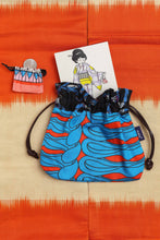 画像をギャラリービューアに読み込む, Kinchaku Pouch - Oriental Blue