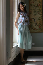 画像をギャラリービューアに読み込む, Pleated  Knee Length Skirt - Hint of Mint