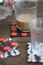 画像をギャラリービューアに読み込む, Coaster - Pinafleur Brown &amp; Pinafleur Orange (set of 4)
