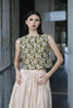 Crop Top - Violets & Radiccio Olive