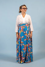 画像をギャラリービューアに読み込む, Pleated Wrap skirt - Oolong Blue
