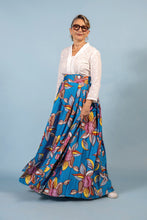 画像をギャラリービューアに読み込む, Pleated Wrap skirt - Oolong Blue
