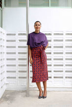 画像をギャラリービューアに読み込む, T-Shirt Dress - Crepe Ginger Grape
