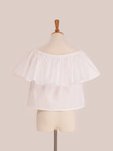 画像をギャラリービューアに読み込む, Ruffle Top - White