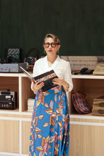 画像をギャラリービューアに読み込む, Pleated Wrap skirt - Oolong Blue
