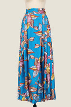 画像をギャラリービューアに読み込む, Pleated Wrap skirt - Oolong Blue
