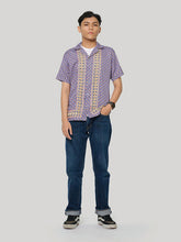 画像をギャラリービューアに読み込む, Men Shirt With Embroidery - Love Lattice IIi Wine
