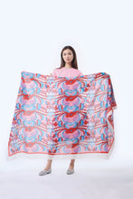 画像をギャラリービューアに読み込む, Cotton Voile Scarf Funky Swirl Red
