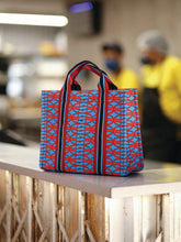 画像をギャラリービューアに読み込む, Kasturi Shopper Bag Small - Chairs Blue
