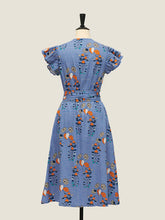 画像をギャラリービューアに読み込む, 50&#39;S WRAP DRESS - WILLOW ROSES BLUE
