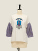 BASEBALL TOP EMBROIDERY - LOVE LATTICE III WINE