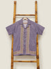 Men Shirt With Embroidery - Love Lattice IIi Wine