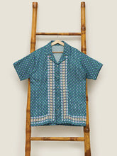 画像をギャラリービューアに読み込む, MEN SHIRT WITH EMBROIDERY - LOVE LATTICE III GRASS
