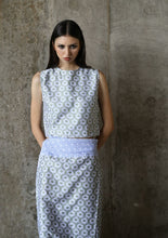 画像をギャラリービューアに読み込む, Kee Ming Yuet Skirt - Willow Wishes Blue / Palm Patio Light Green